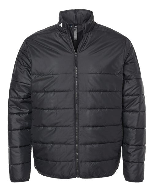 Adidas A570, Men's 3-stripes Puffer Full-zip Jacket, Black