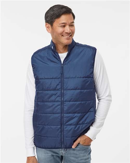 Adidas A572, Men's Puffer Full-zip Vest, Team Navy Blue
