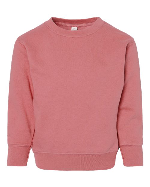 Rabbit Skins 3317, Toddler Fleece Crewneck Sweatshirt, Mauvelous