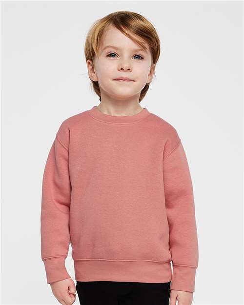 Rabbit Skins 3317, Toddler Fleece Crewneck Sweatshirt, Mauvelous