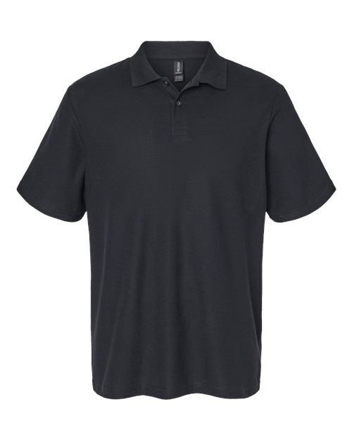 Gildan 64800, Unisex Softstyle Pique Polo, Black
