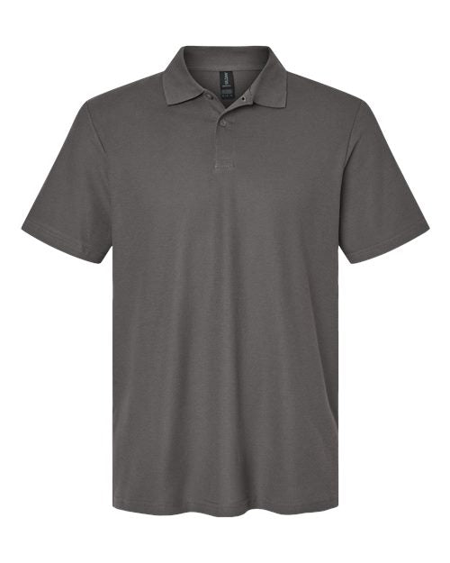 Gildan 64800, Unisex Softstyle Pique Polo, Charcoal
