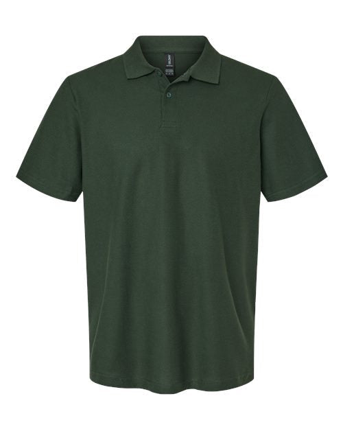 Gildan 64800, Unisex Softstyle Pique Polo, Forest Green