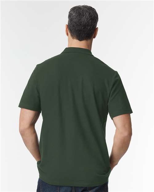 Gildan 64800, Unisex Softstyle Pique Polo, Forest Green