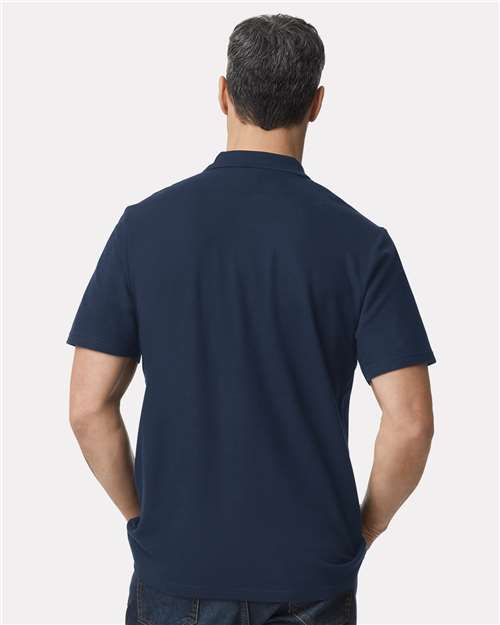 Gildan 64800, Unisex Softstyle Pique Polo, Navy