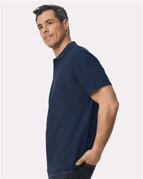Gildan 64800, Unisex Softstyle Pique Polo, Navy