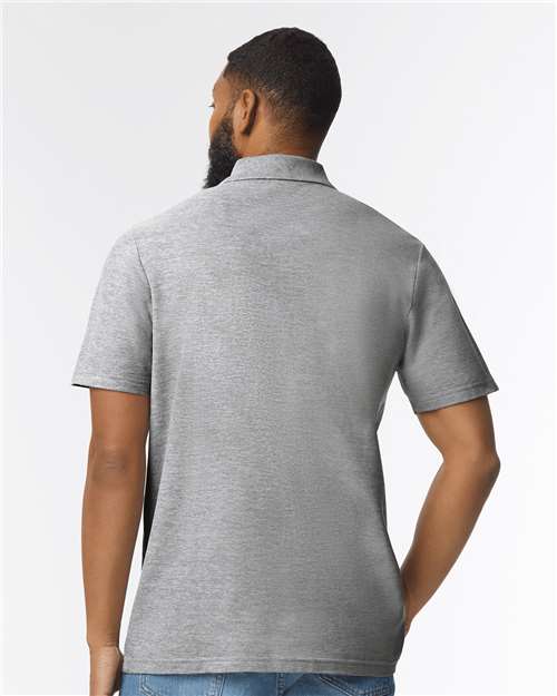 Gildan 64800, Unisex Softstyle Pique Polo, Sport Grey