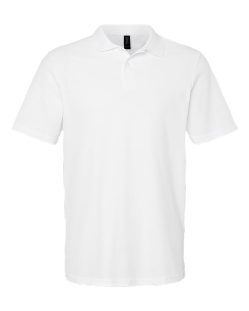 Gildan 64800, Unisex Softstyle Pique Polo, White