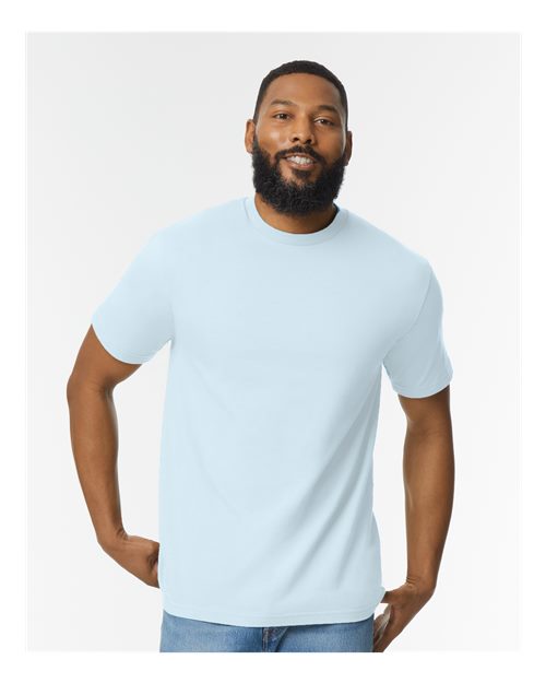 Gildan 65000, Unisex Softstyle Midweight T-shirt, Light Blue