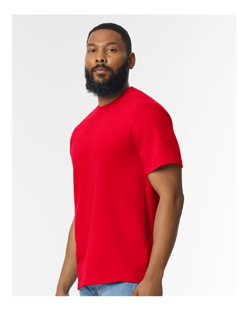 Gildan 65000, Unisex Softstyle Midweight T-shirt, Red