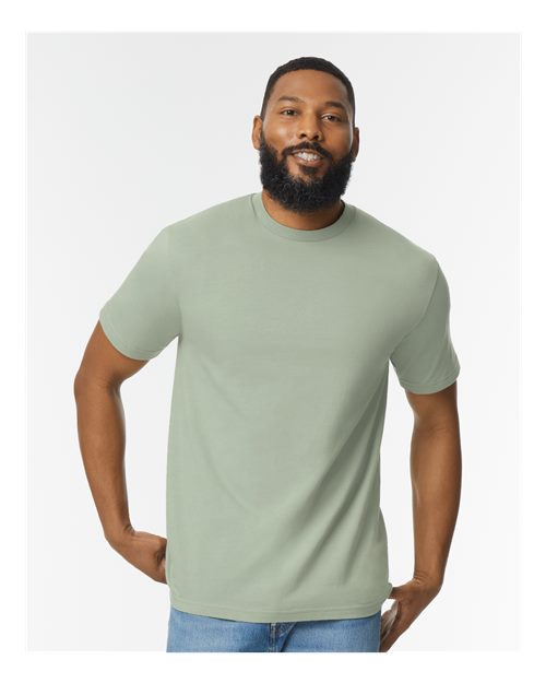 Gildan 65000, Unisex Softstyle Midweight T-shirt, Sage