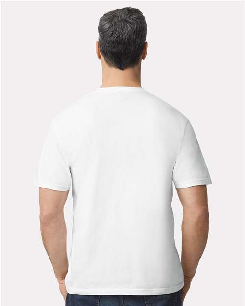 Gildan 65000, Unisex Softstyle Midweight T-shirt, White
