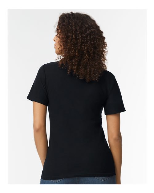 Gildan 64800L, Women's Softstyle Pique Polo, Black
