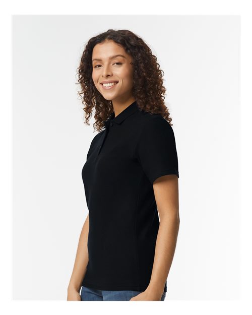 Gildan 64800L, Women's Softstyle Pique Polo, Black