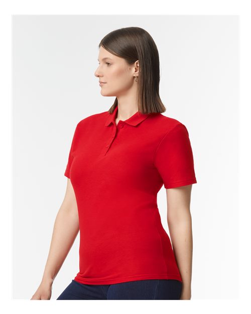 Gildan 64800L, Women's Softstyle Pique Polo, Red