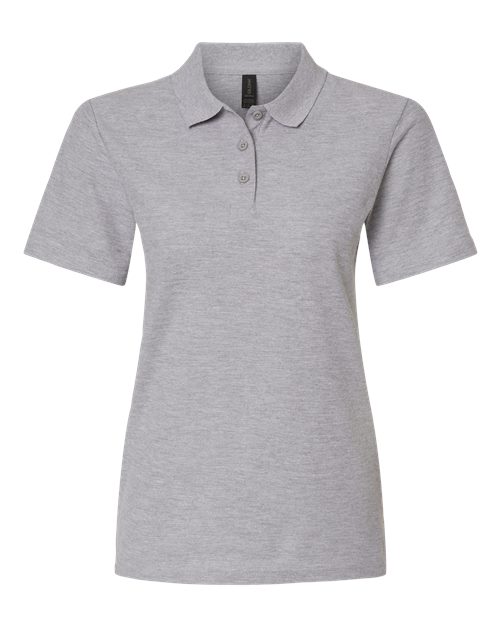 Gildan 64800L, Women's Softstyle Pique Polo, Sport Grey