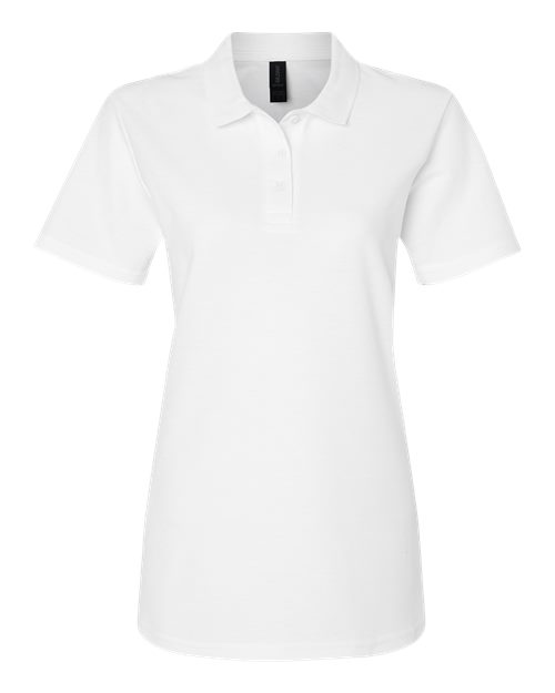 Gildan 64800L, Women's Softstyle Pique Polo, White