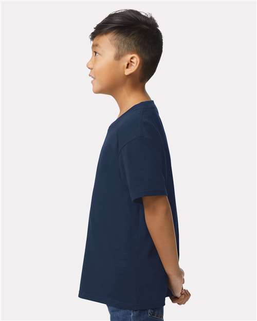 Gildan 65000B, Youth Softstyle Midweight T-shirt, Navy