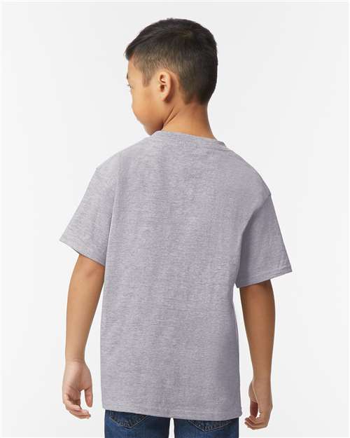 Gildan 65000B, Youth Softstyle Midweight T-shirt, Sport Grey