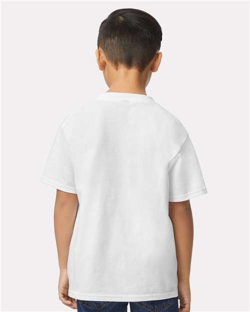 Gildan 65000B, Youth Softstyle Midweight T-shirt, White