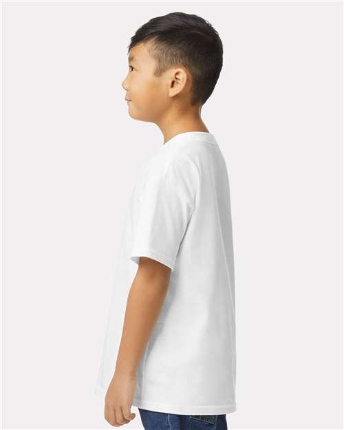 Gildan 65000B, Youth Softstyle Midweight T-shirt, White