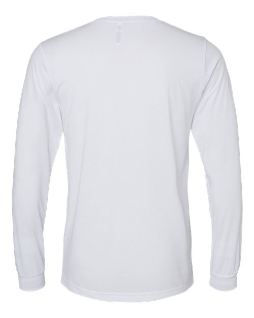 BELLA + CANVAS 3513, Unisex Triblend Long Sleeve Tee, Solid White Triblend
