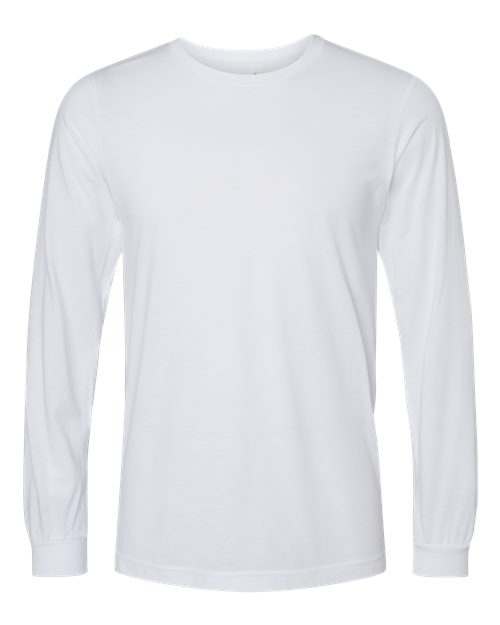 BELLA + CANVAS 3513, Unisex Triblend Long Sleeve Tee, Solid White Triblend
