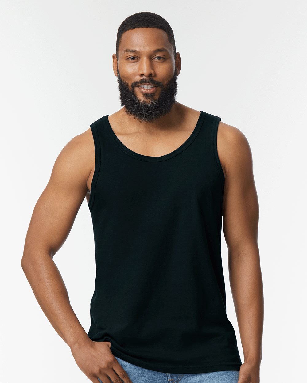 Gildan 64200, Unisex Softstyle Tank Top, Black