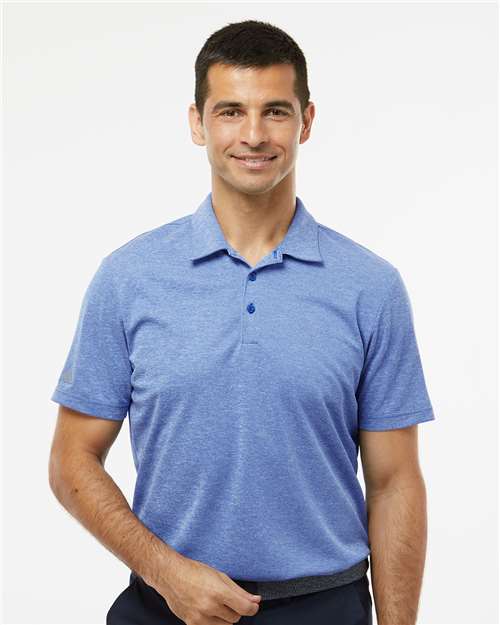 Adidas A582, Men's Heathered Polo, Collegiate Royal Melange