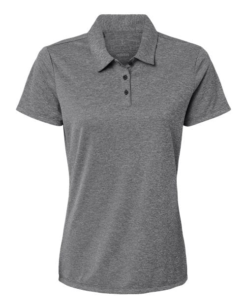 Adidas A583, Women's Heathered Polo, Black Melange