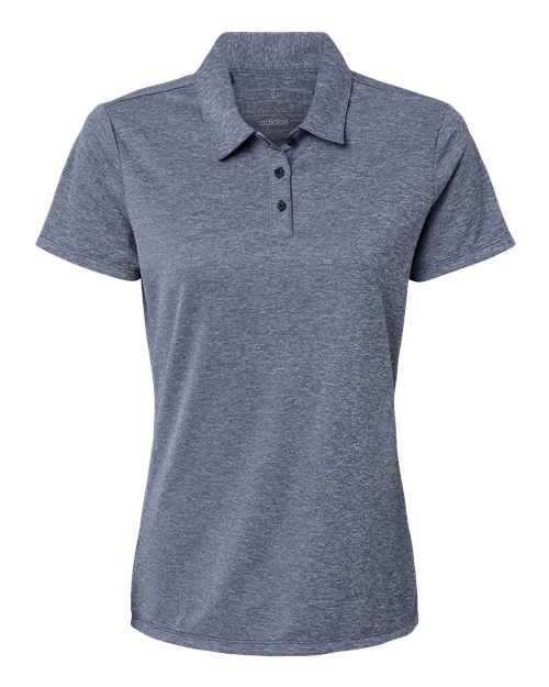 Adidas A583, Women's Heathered Polo, Collegiate Navy Melange