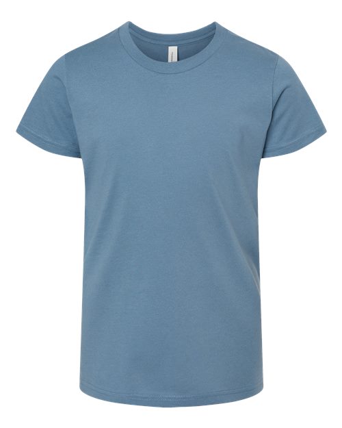 BELLA + CANVAS 3001Y, Youth Jersey Tee, Steel Blue