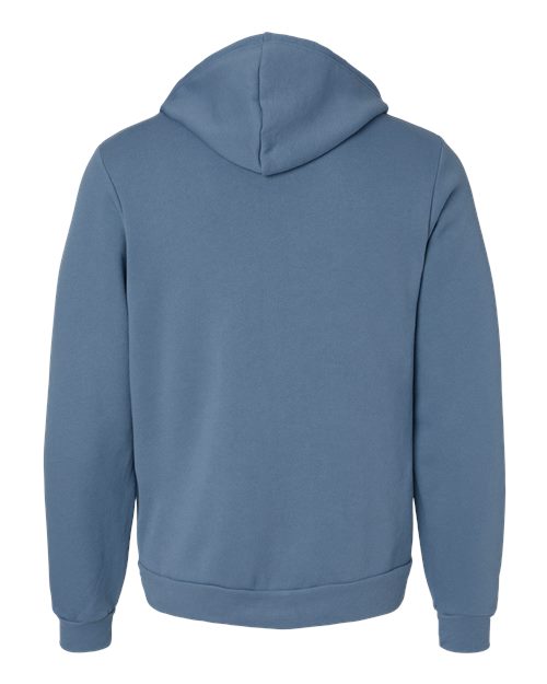 BELLA + CANVAS 3739, Unisex Sponge Fleece Full-zip Hoodie Sweatshirt, Steel Blue