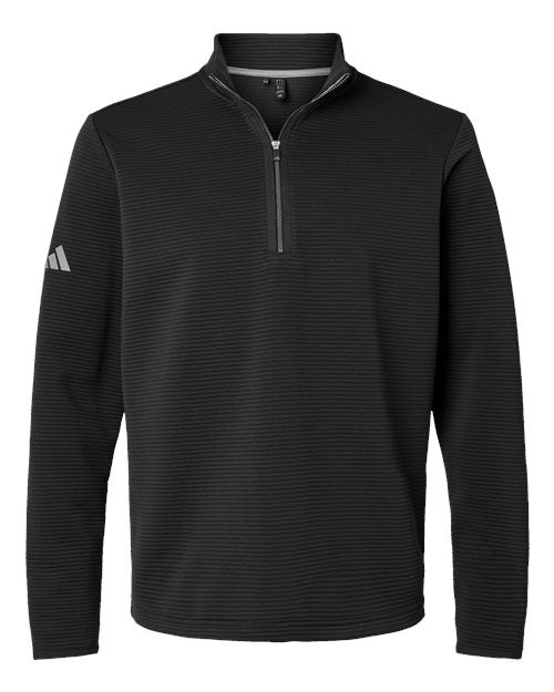 Adidas A588, Men's Spacer Quarter-zip Pullover, Black