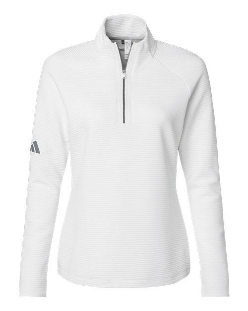 Adidas A589, Women's Spacer Quarter-zip Pullover, Core White