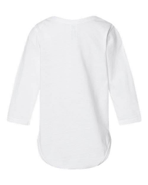 Rabbit Skins 4421, Infant Fine Jersey Long Sleeve Bodysuit, White