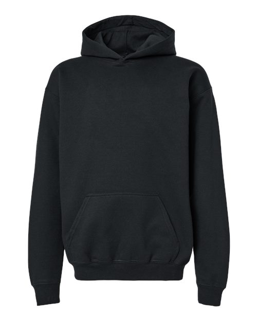 Gildan SF500B, Youth Softstyle Midweight Hooded Sweatshirt, Black