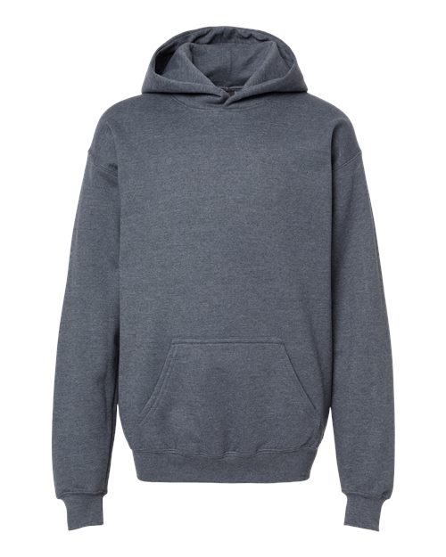 Gildan SF500B, Youth Softstyle Midweight Hooded Sweatshirt, Dark Heather