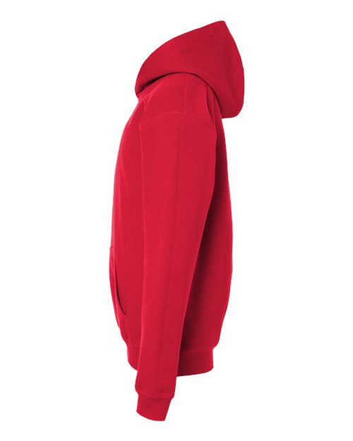 Gildan SF500B, Youth Softstyle Midweight Hooded Sweatshirt, Red