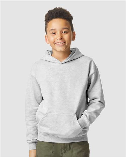 Gildan SF500B, Youth Softstyle Midweight Hooded Sweatshirt, Sport Grey