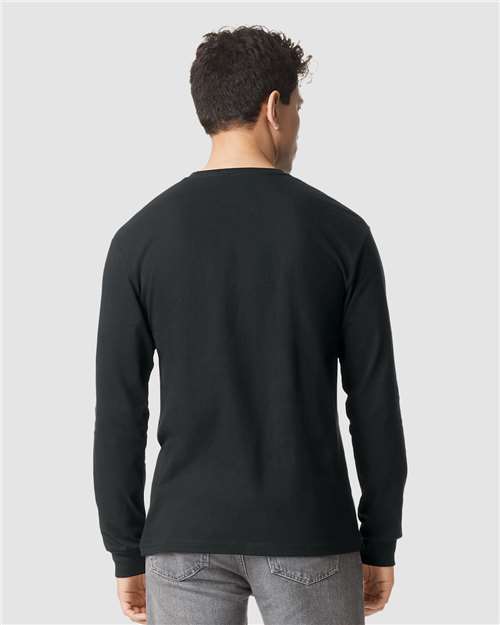 Gildan 64440CVC, Unisex Softstyle Cvc Long Sleeve T-shirt, Pitch Black