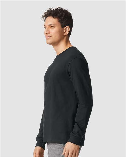 Gildan 64440CVC, Unisex Softstyle Cvc Long Sleeve T-shirt, Pitch Black
