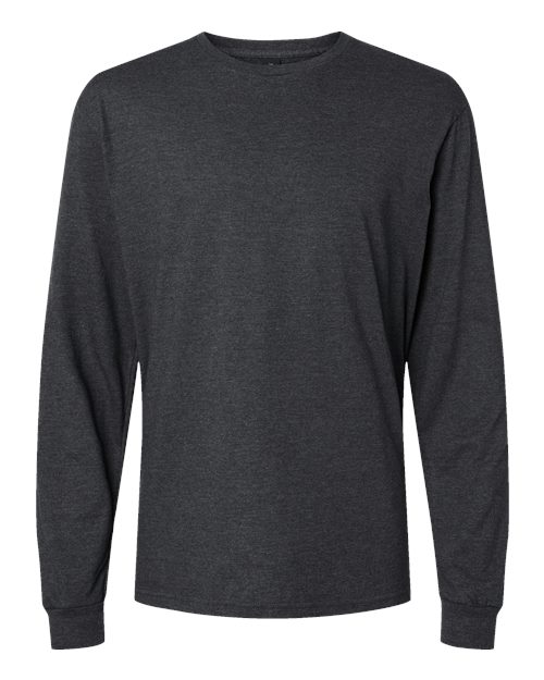 Gildan 64440CVC, Unisex Softstyle Cvc Long Sleeve T-shirt, Pitch Black Mist