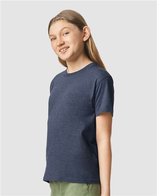 Gildan 64000BCVC, Youth Softstyle Cvc T-shirt, Navy Mist