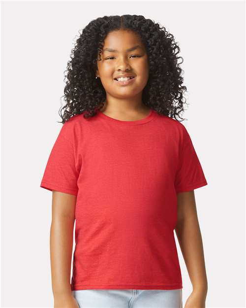 Gildan 64000BCVC, Youth Softstyle Cvc T-shirt, Red Mist
