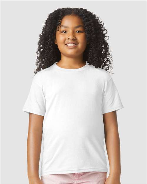 Gildan 64000BCVC, Youth Softstyle Cvc T-shirt, White