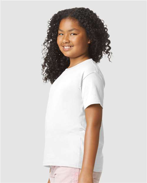 Gildan 64000BCVC, Youth Softstyle Cvc T-shirt, White