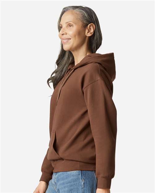 Gildan SF500 Unisex Softstyle® Midweight Hooded Sweatshirt Cotton Cotton-Poly Blend Fleece Hooded Insulated Jersey Midweight Moisture-Wicking Outerwear Pocket Polyester Regular Fit Spandex Sport / Athletic Super Heavyweight Sweatshirts & Fleece Tear-Away Label Tops Womens Womens Tops