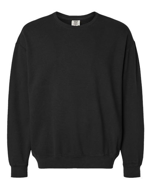 Comfort Colors 1466, Unisex Garment-dyed Lightweight Crewneck Sweatshirt, Black