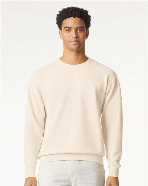 Comfort Colors 1466, Unisex Garment-dyed Lightweight Crewneck Sweatshirt, Ivory